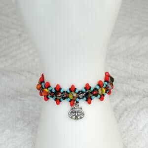 HANDMADE ~ Star Cross Confetti Bracelet ~ 6½"